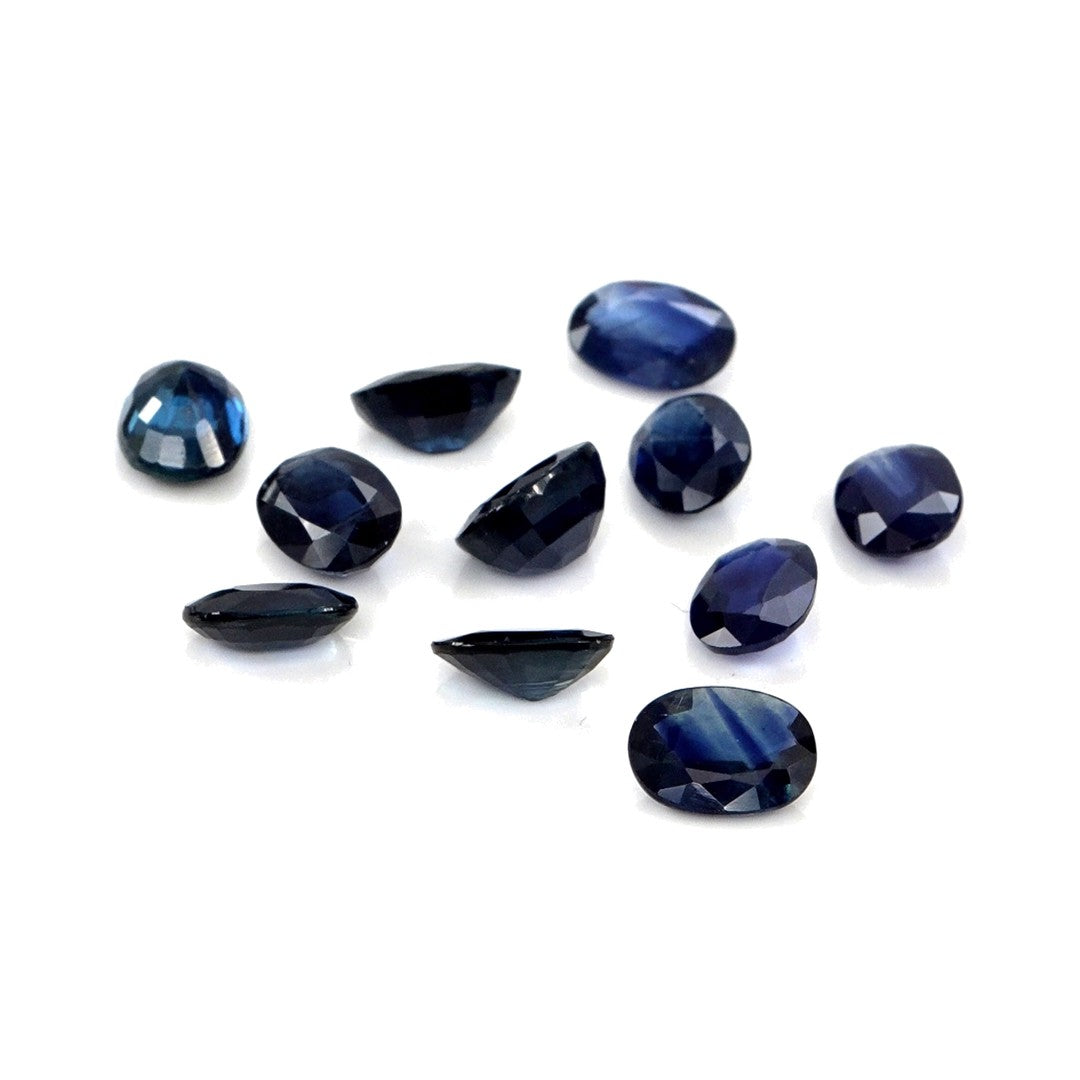 Natural Untreated Blue Sapphire Calibrated Ovals | 5x7mm & 6x8mm