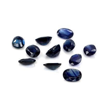 Natural Untreated Blue Sapphire Calibrated Ovals | 5x7mm & 6x8mm