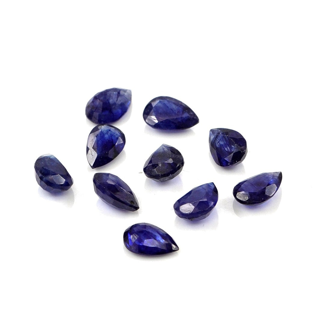 Natural Bangkok Blue Sapphire Calibrated Pears | 5x7mm & 6x8mm