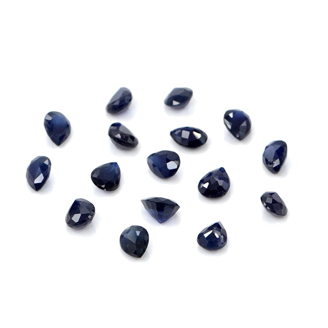 Natural Untreated Blue Sapphire Calibrated Pears | 3x4mm & 4x5mm