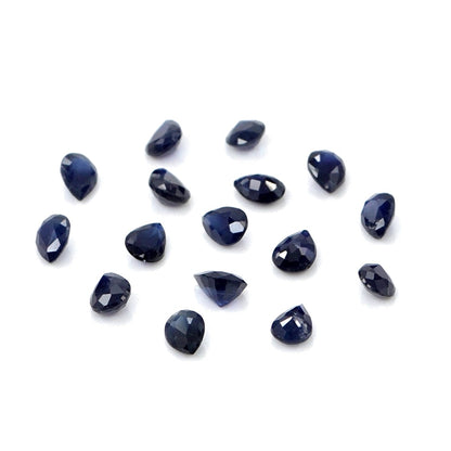 Natural Untreated Blue Sapphire Calibrated Pears | 3x4mm & 4x5mm