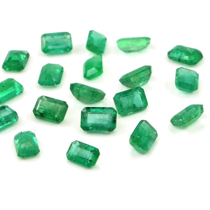 Natural Zambian Emerald Calibrated Octagons | 3x5mm & 4x6mm
