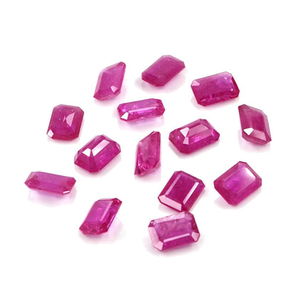 Natural Untreated Mozambique Ruby Calibrated Octagons | 5x7mm & 6x8mm