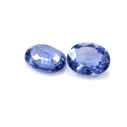 Natural Untreated Ceylon Blue Sapphire Ovals Pair  | 3.60cts
