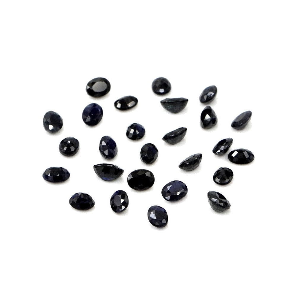 Natural Untreated Blue Sapphire Calibrated Ovals | 3x4mm & 4x5mm