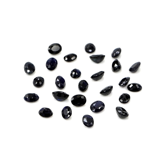 Natural Untreated Blue Sapphire Calibrated Ovals | 3x4mm & 4x5mm