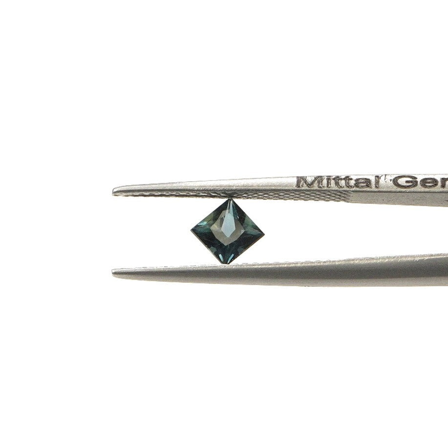 Natural Untreated Australian Teal Sapphire Calibrated Squares | 4mm & 4.5mm