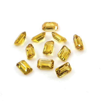 Natural Untreated Yellow Sapphire Calibrated Octagons | 3x5mm & 4x6mm
