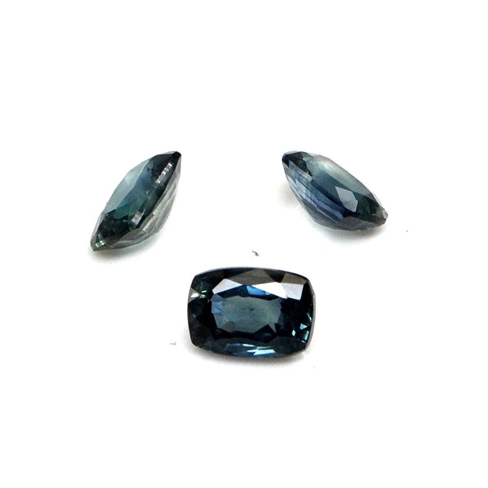 Natural Untreated Australian Teal Sapphire Calibrated Long Cushions | 3x4mm & 4x5mm