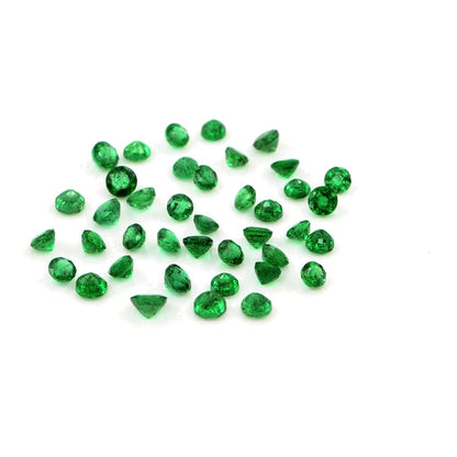 Natural Zambian Emerald Calibrated Rounds | 3mm & 3.5mm