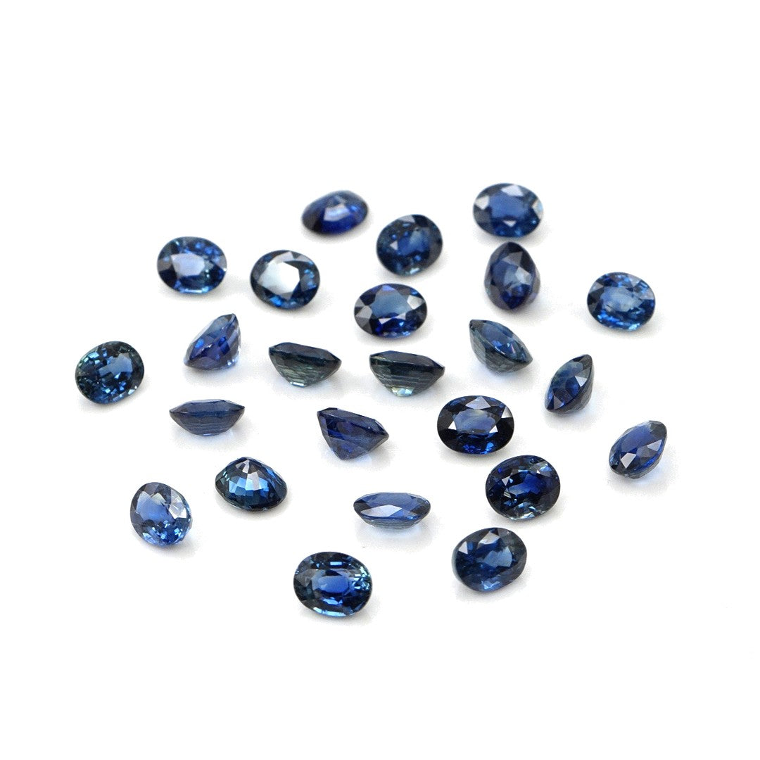 Natural Untreated Blue Sapphire Calibrated Ovals | 3x4mm & 4x5mm