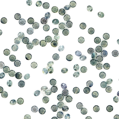 Natural Untreated Teal Sapphire Calibrated Rounds | 1mm & 1.5mm
