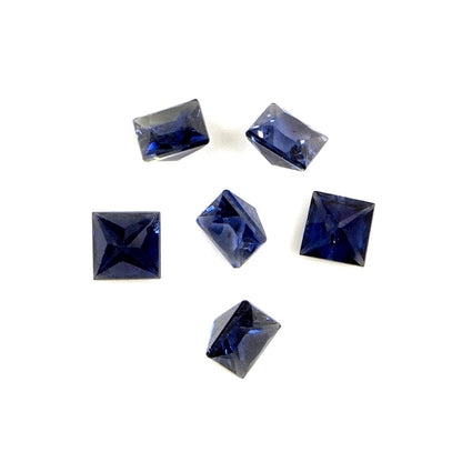 Natural Untreated Blue Sapphire Calibrated Squares | 4mm & 4.5mm