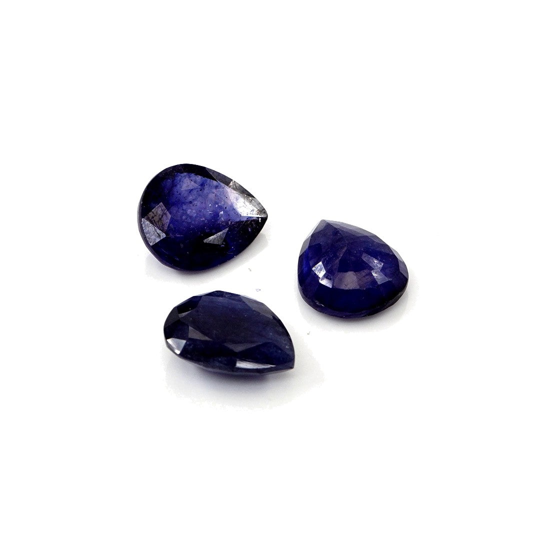 Natural Bangkok Blue Sapphire Calibrated Pears | 9x11mm & 10x12mm