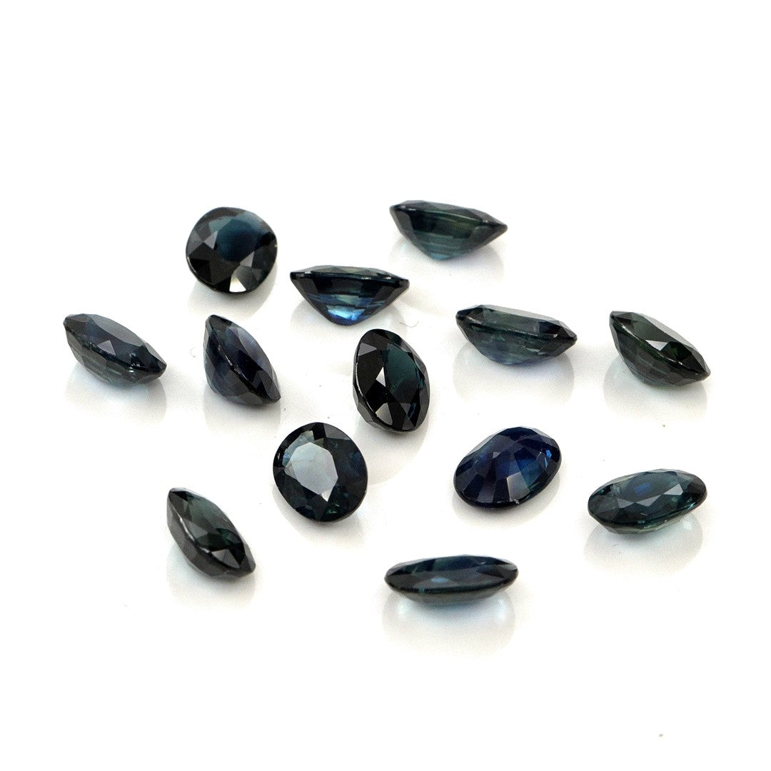 Natural Untreated Australian Blue Sapphire Calibrated Ovals | 5x7mm & 6x8mm