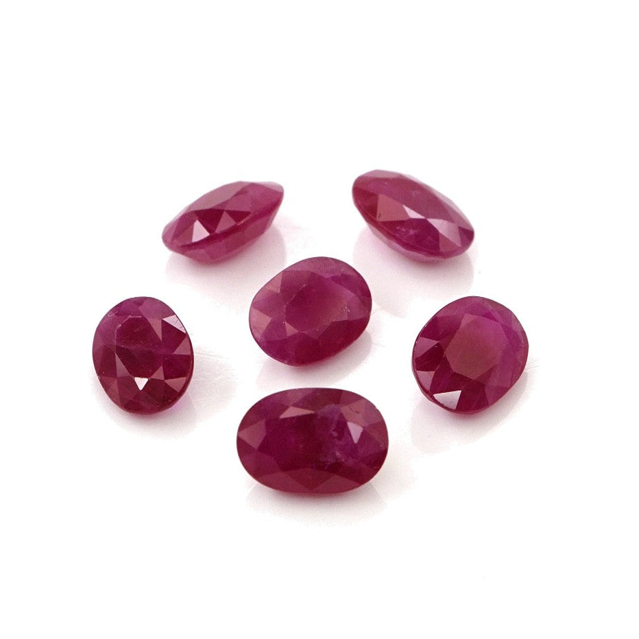 Natural Untreated Burma Ruby Calibrated Ovals | 5x7mm & 6x8mm