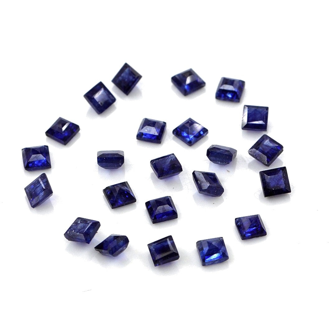 Natural Bangkok Blue Sapphire Calibrated Squares | 2mm & 2.5mm