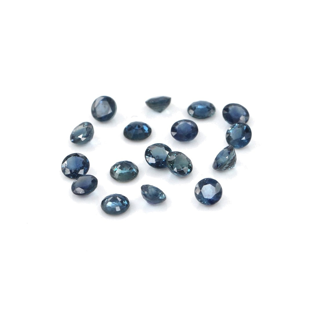 Natural Untreated Blue Sapphire Calibrated Rounds | 3mm & 3.5mm