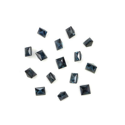 Natural Untreated Blue Sapphire Calibrated Squares | 3mm & 3.5mm