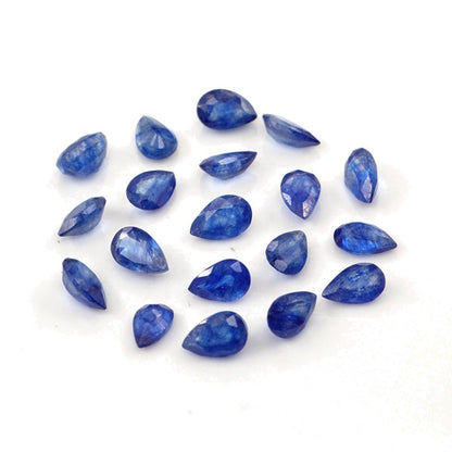 Natural Bangkok Blue Sapphire Calibrated Pears | 3x5mm & 4x6mm