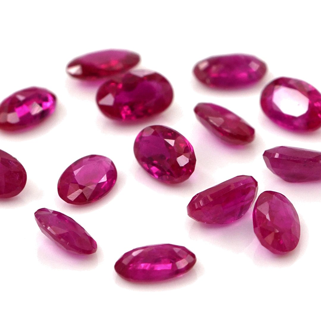 Natural Untreated Burma Ruby Calibrated Ovals | 3x5mm & 4x6mm