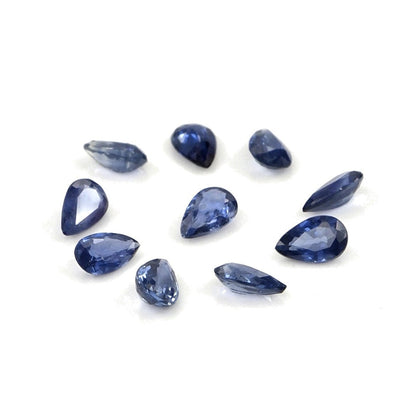 Natural Untreated Blue Sapphire Calibrated Pears | 3x5mm & 4x6mm