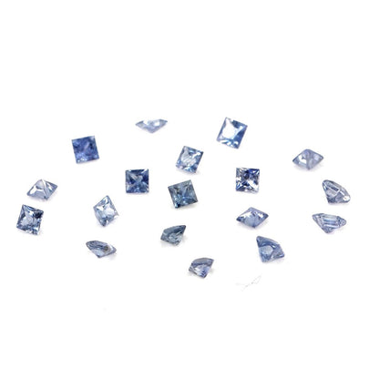 Natural Untreated Blue Sapphire Calibrated Squares | 3mm & 3.5mm