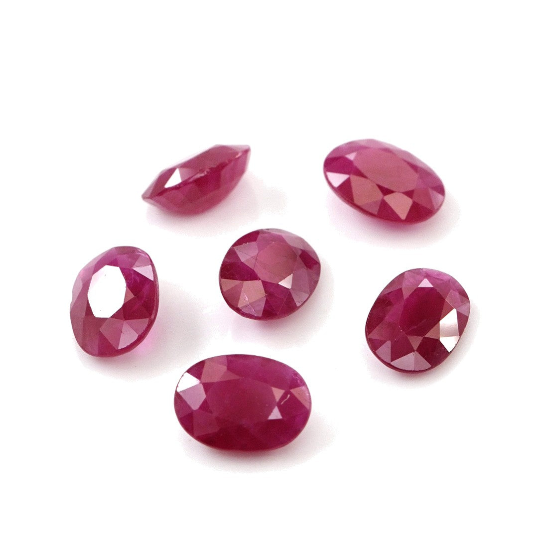 Natural Untreated Burma Ruby Calibrated Ovals | 5x7mm & 6x8mm