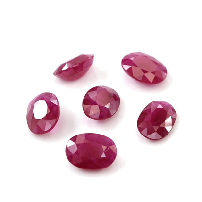 Natural Untreated Burma Ruby Calibrated Ovals | 5x7mm & 6x8mm