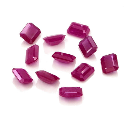 Natural Untreated Mozambique Ruby Calibrated Octagons | 5x7mm & 6x8mm