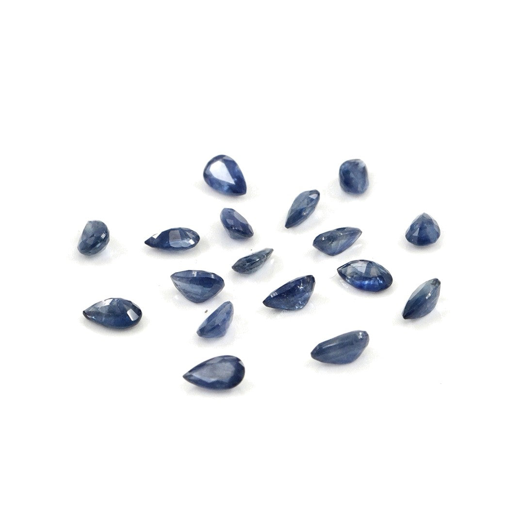 Natural Untreated Blue Sapphire Calibrated Pears | 3x5mm & 4x6mm