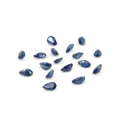Natural Untreated Blue Sapphire Calibrated Pears | 3x5mm & 4x6mm