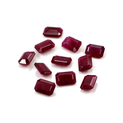 Natural Untreated Mozambique Ruby Calibrated Octagons | 5x7mm & 6x8mm