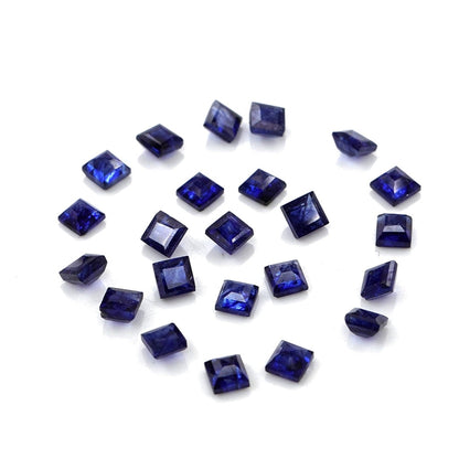 Natural Bangkok Blue Sapphire Calibrated Squares | 2mm & 2.5mm