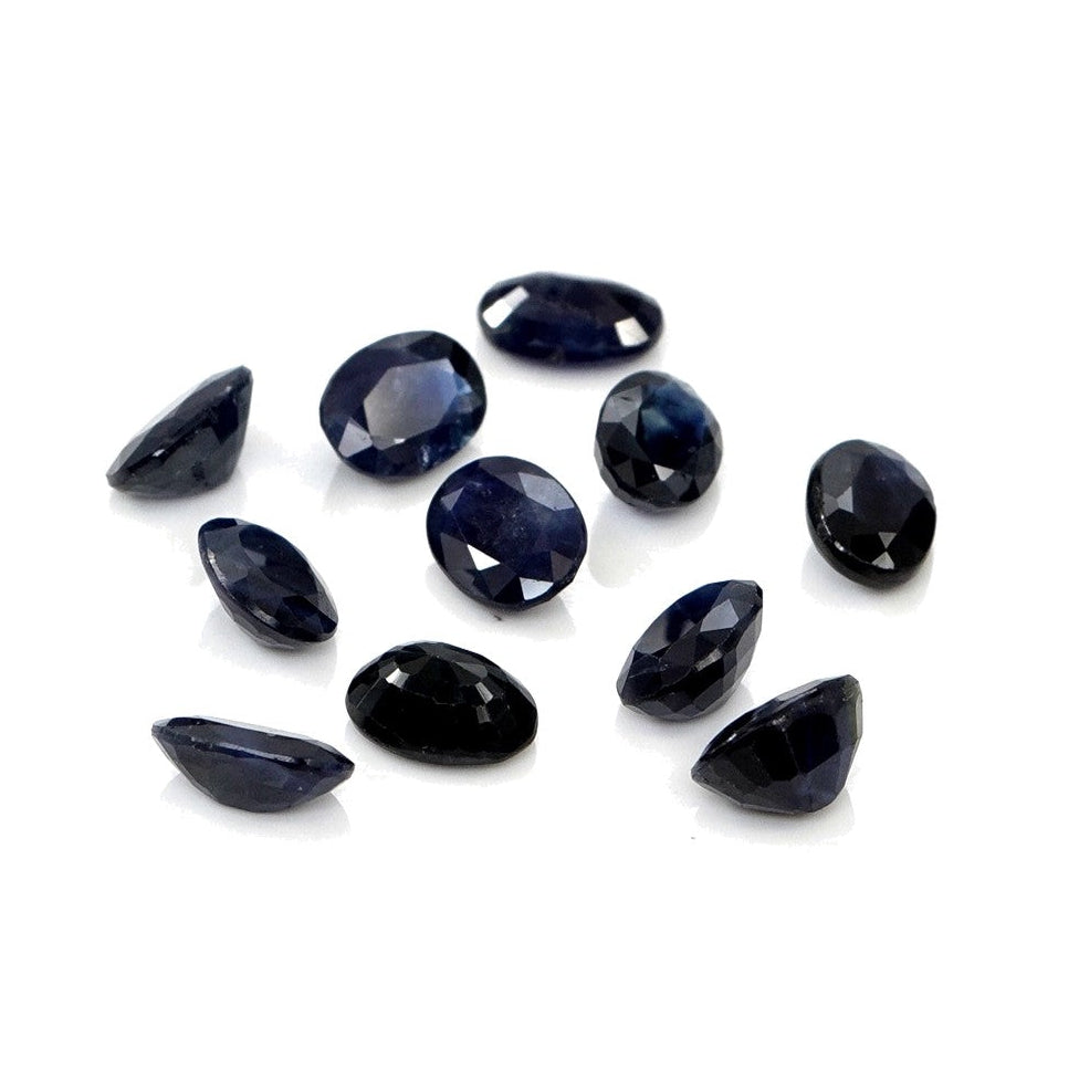 Natural Untreated Blue Sapphire Calibrated Ovals | 5x7mm & 6x8mm