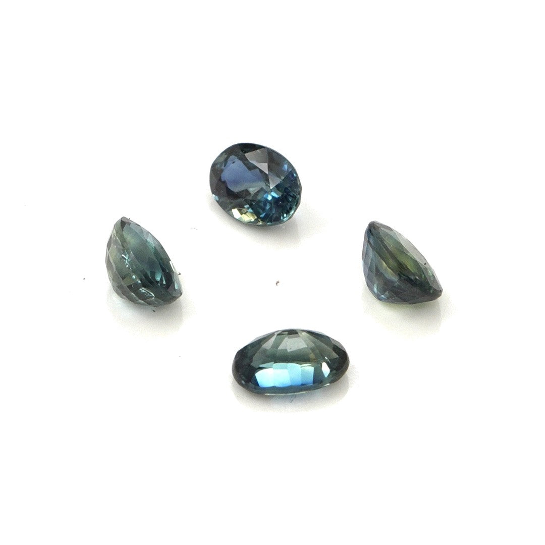 Natural Untreated Australian Teal Sapphire Calibrated Ovals | 3x5mm & 4x6mm