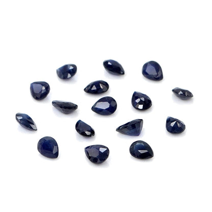 Natural Untreated Blue Sapphire Calibrated Pears | 3x4mm & 4x5mm