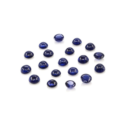 Natural Untreated Blue Sapphire Calibrated Cabochon Rounds | 3mm & 3.5mm