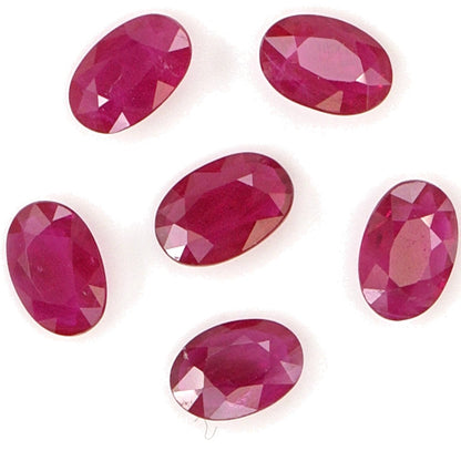 Natural Untreated Burma Ruby Calibrated Ovals | 3x5mm & 4x6mm
