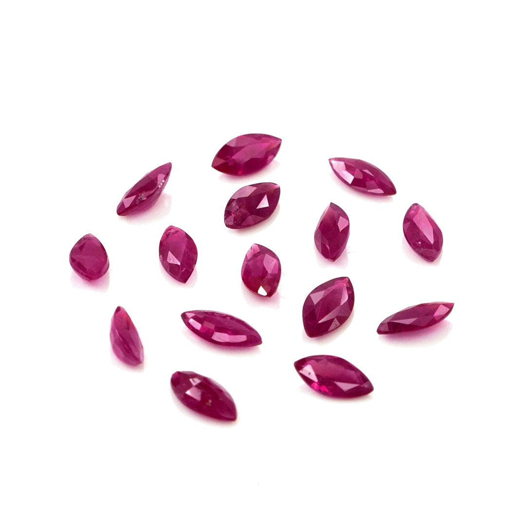 Natural Untreated Burma Ruby Calibrated Marquise | 2x4mm & 2.5x5mm