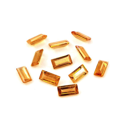 Natural Untreated Orange Sapphire Calibrated Baguettes | 2x4mm & 2.5x5mm