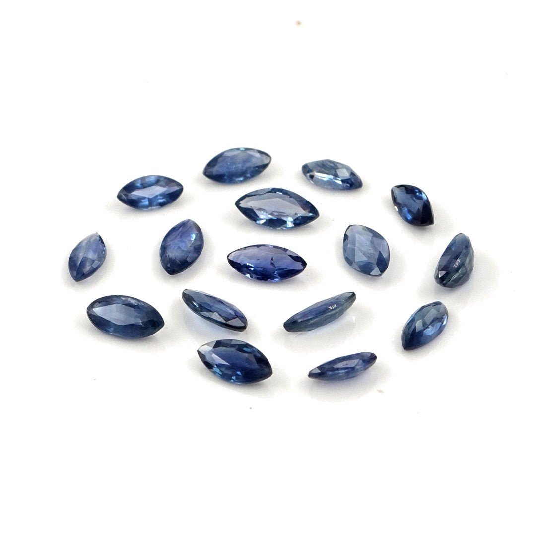 Natural Untreated Blue Sapphire Calibrated Marquise | 1.5x3mm & 2x4mm