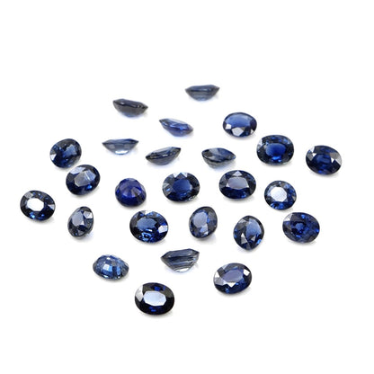 Natural Untreated Blue Sapphire Calibrated Ovals | 3x4mm & 4x5mm