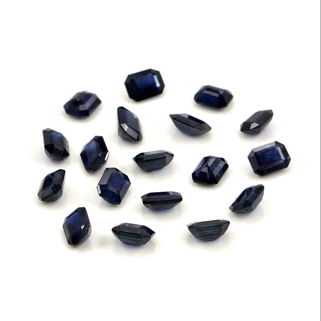 Natural Untreated Blue Sapphire Calibrated Octagons | 3x4mm & 4x5mm