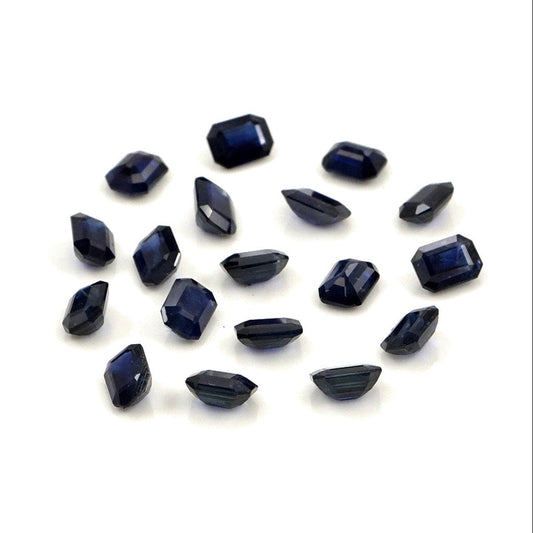 Natural Untreated Blue Sapphire Calibrated Octagons | 3x4mm & 4x5mm