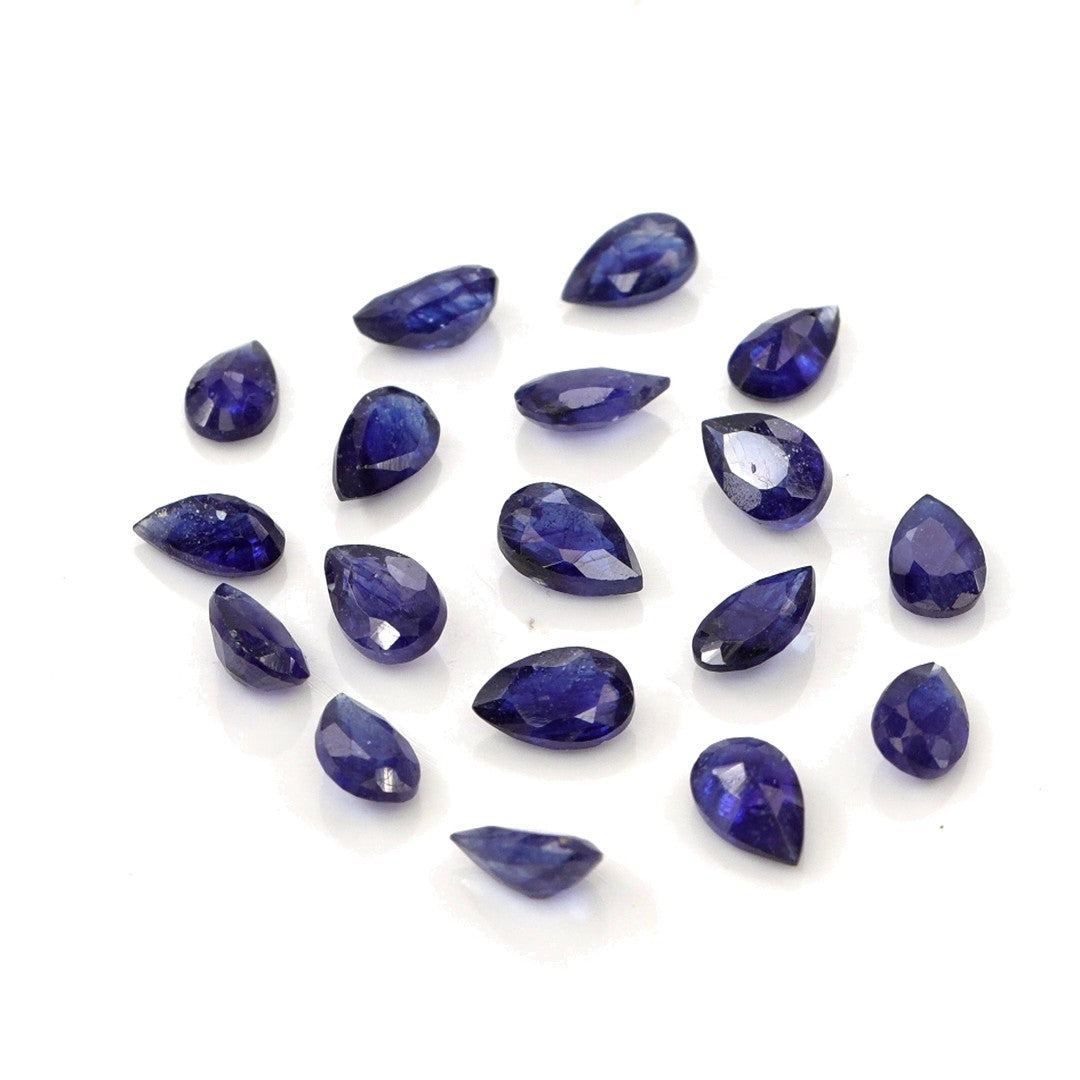 Natural Bangkok Blue Sapphire Calibrated Pears | 3x5mm & 4x6mm