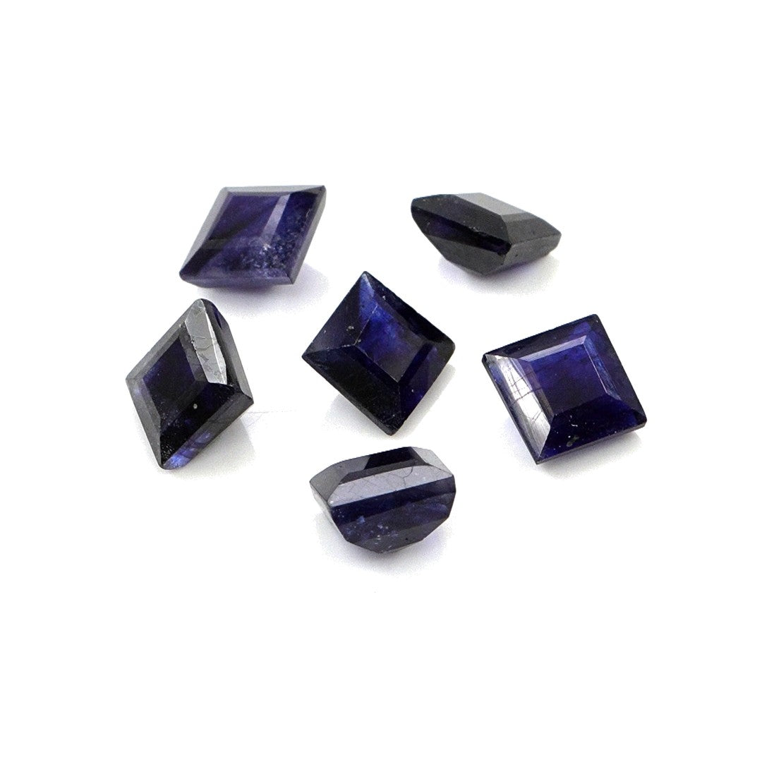 Natural Bangkok Blue Sapphire Calibrated Squares | 5mm & 6mm