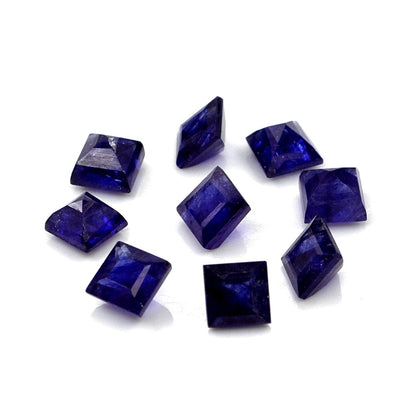 Natural Bangkok Blue Sapphire Calibrated Squares | 4mm & 4.5mm