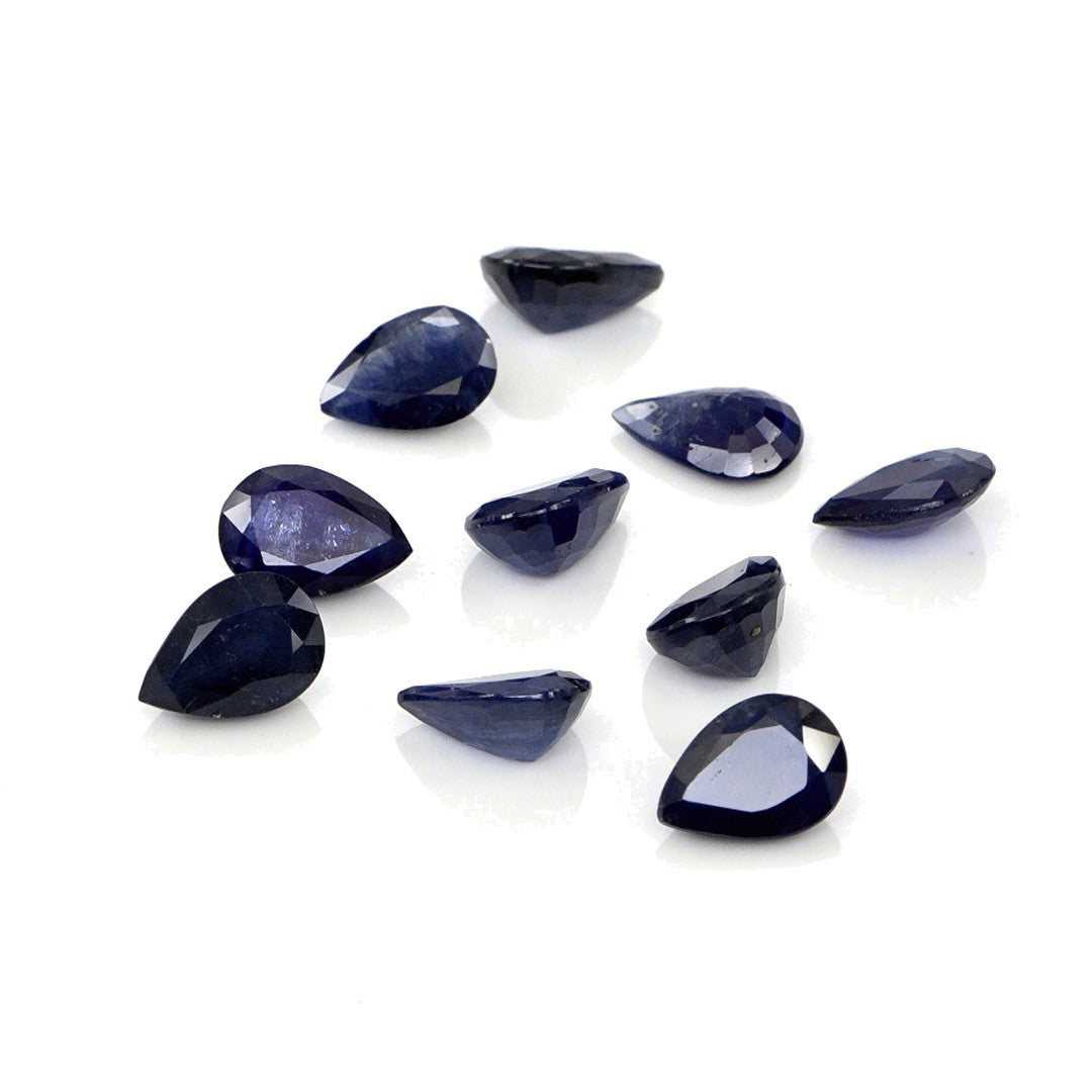 Natural Untreated Blue Sapphire Calibrated Pears | 5x7mm & 6x8mm
