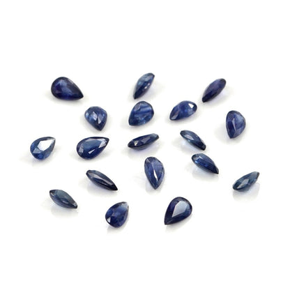 Natural Untreated Blue Sapphire Calibrated Pears | 3x5mm & 4x6mm